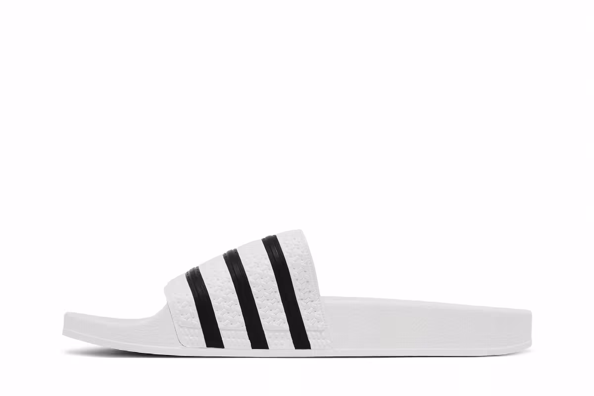 adidas Adilette Slide White Black, view 4