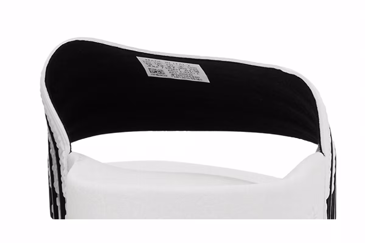 adidas Adilette Slide White Black, view 8