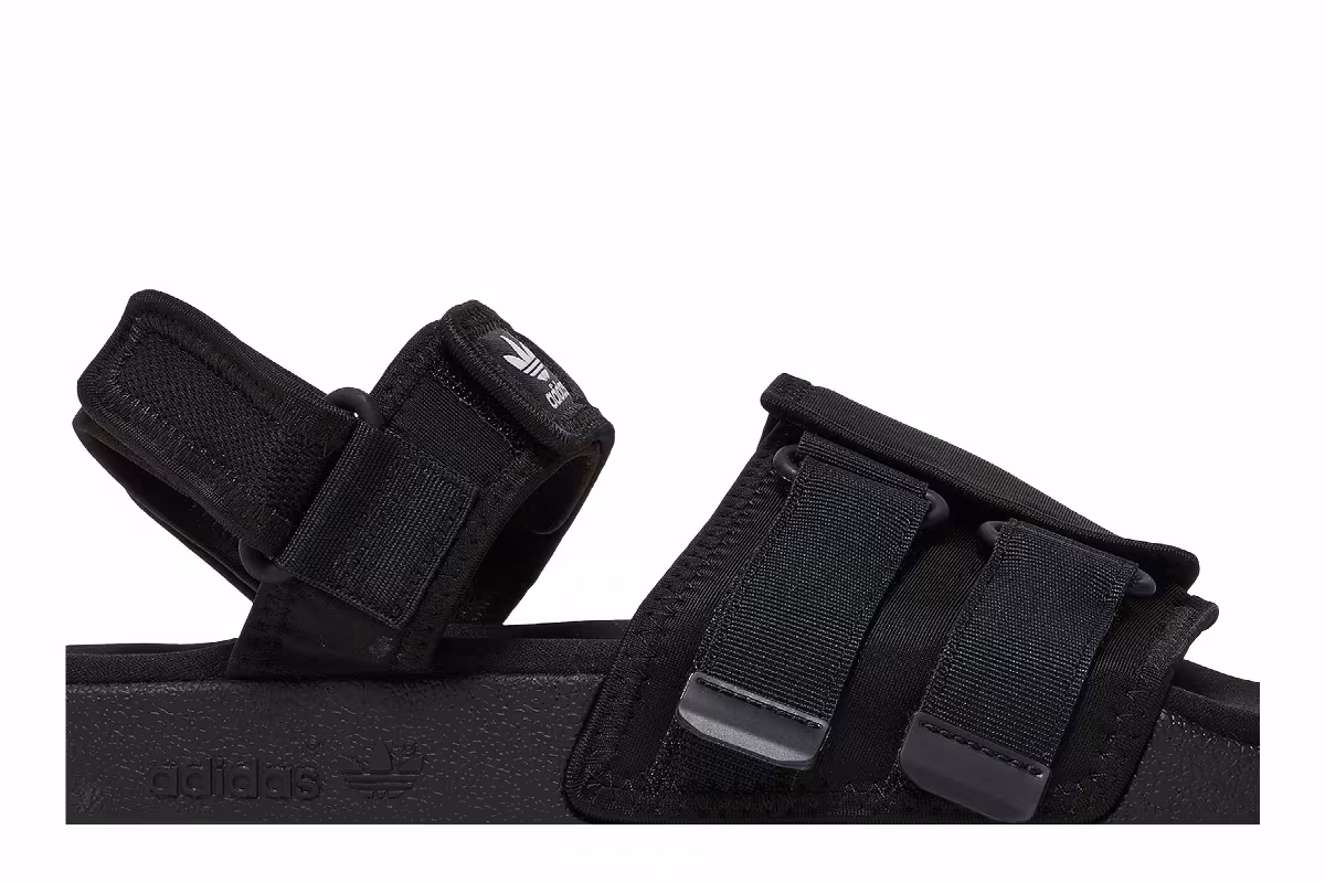 adidas Adilette Sandal Black White, view 3