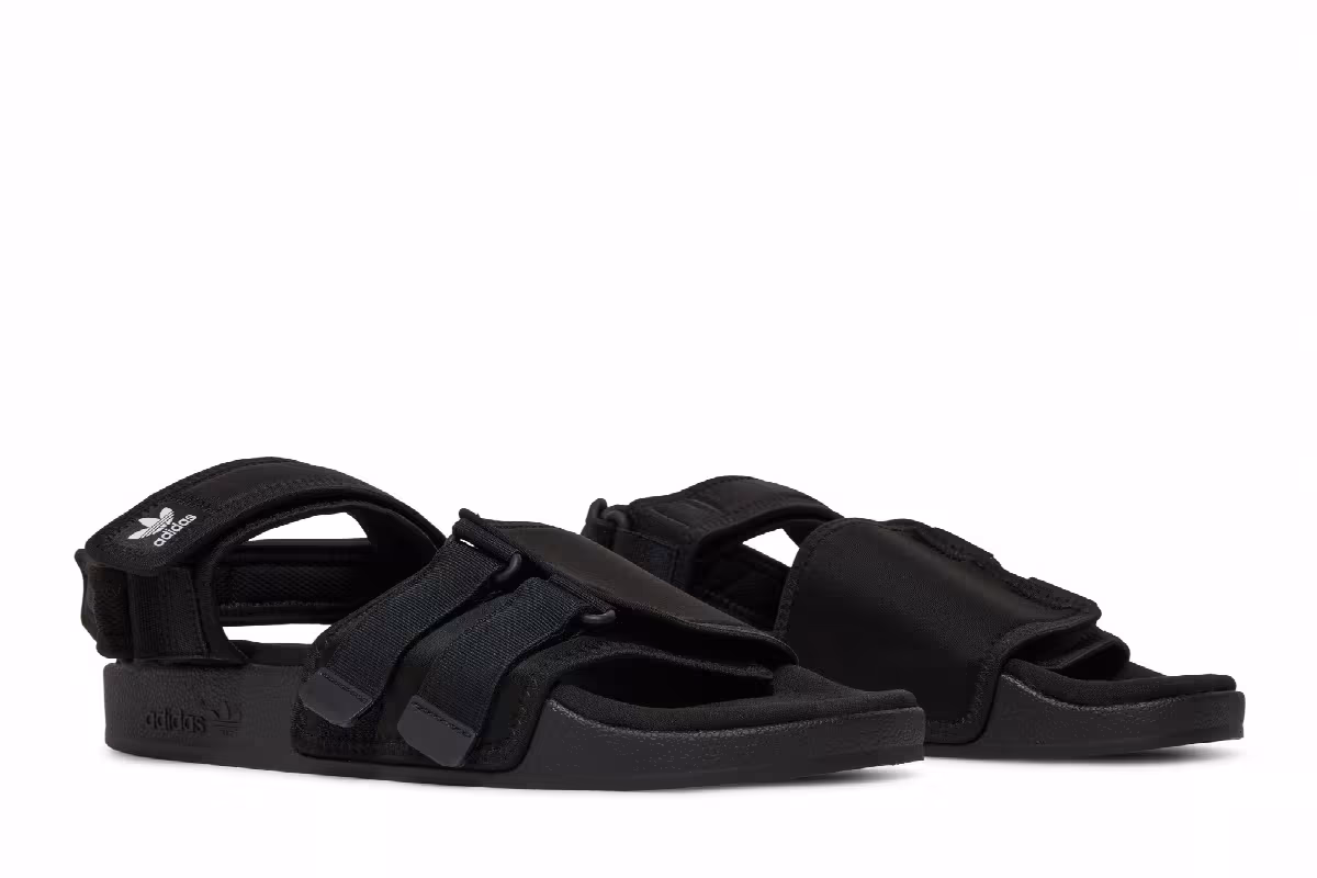 adidas Adilette Sandal Black White, view 9