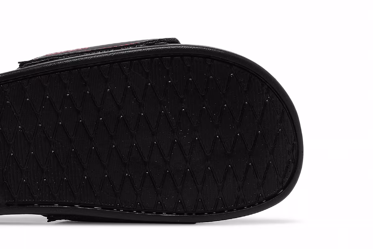 424 x Arsenal FC x adidas Adilette Comfort Slide Black Scarlet, view 6
