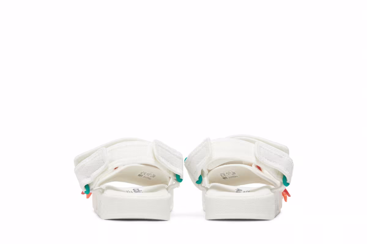 adidas Adilette Sandal 4.0 White Scarlet True Orange, view 7