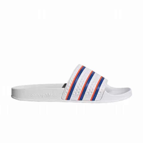 Adidas Adilette Slides 'White Blue Solar Red'