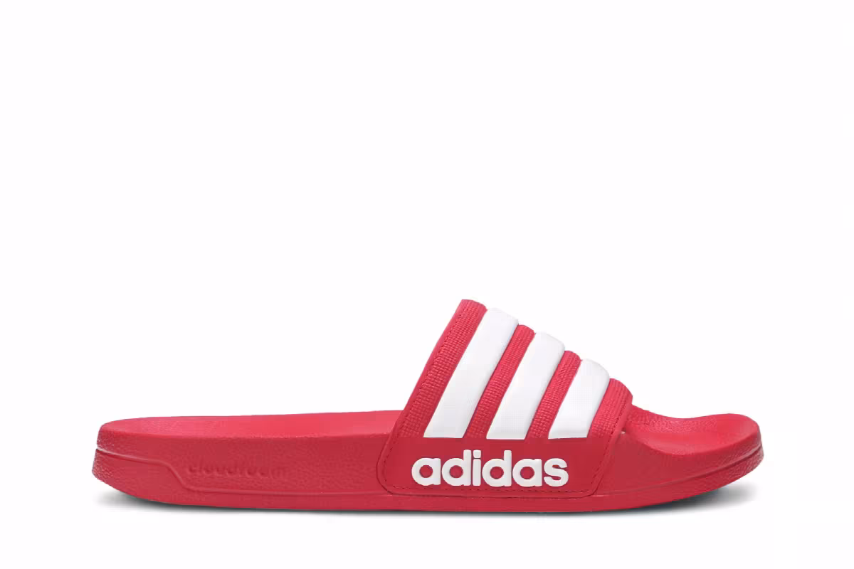 Adidas Adilette CloudFoam Slides Scarlet, view 2