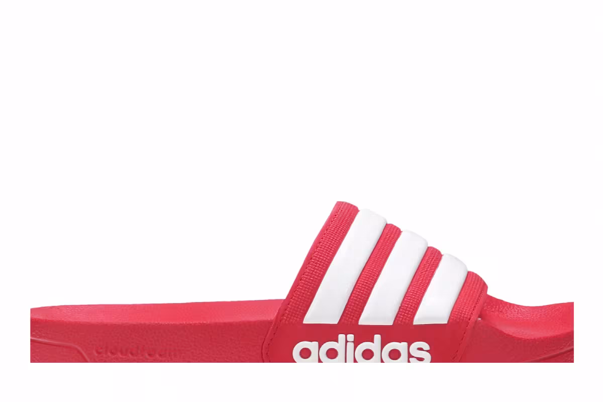 Adidas Adilette CloudFoam Slides Scarlet, view 3
