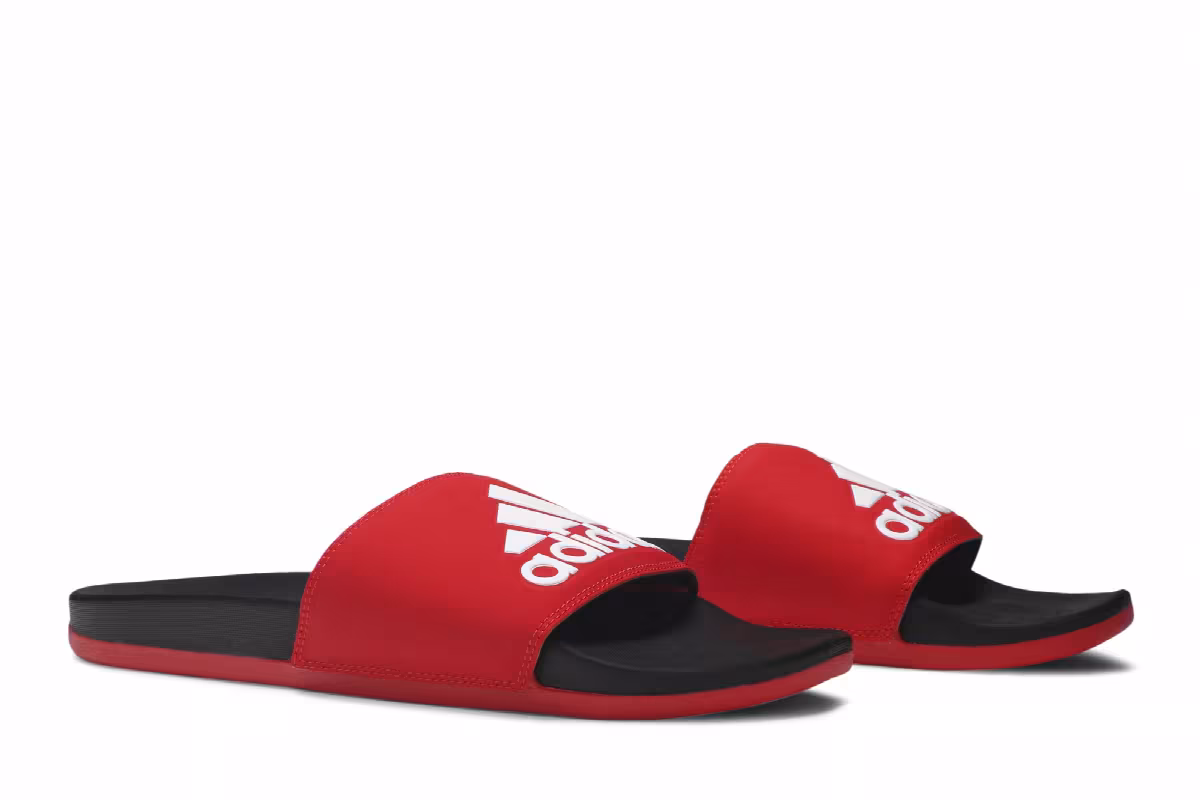 Adidas Adilette Comfort Slides Active Red, view 9