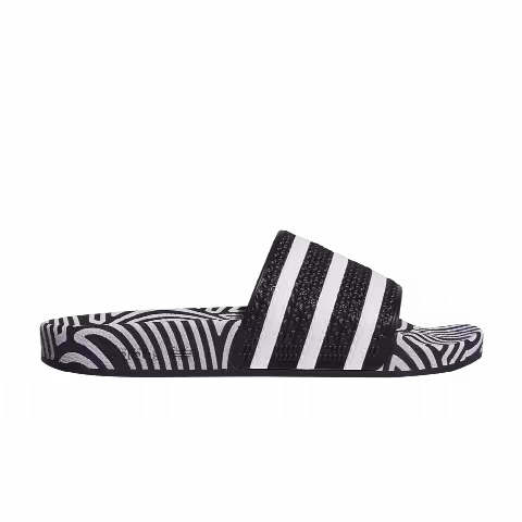Hirocoledge x adidas Adilette Slides 'Takahashi Hiroko - Black White'
