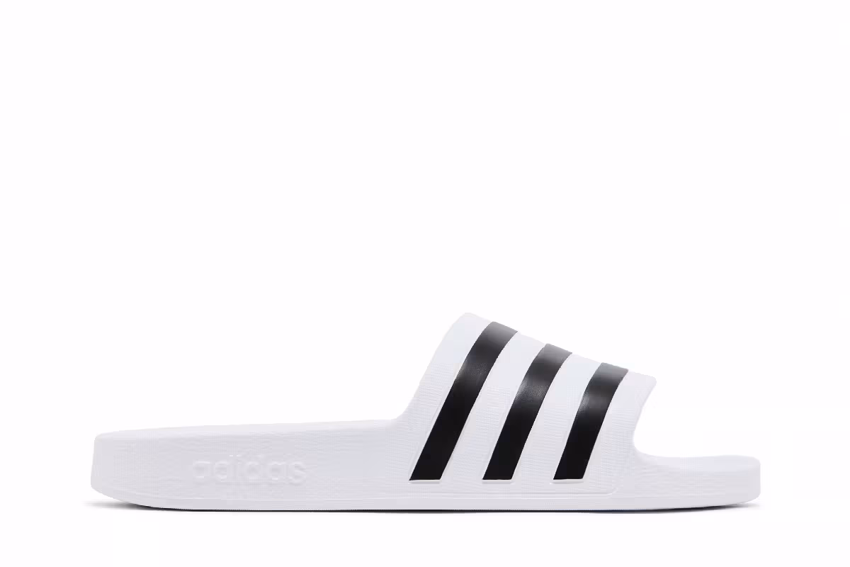 adidas Adilette Aqua Slides Cloud White, view 2