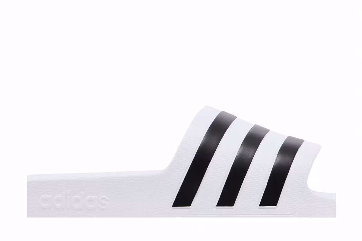 adidas Adilette Aqua Slides Cloud White, view 3