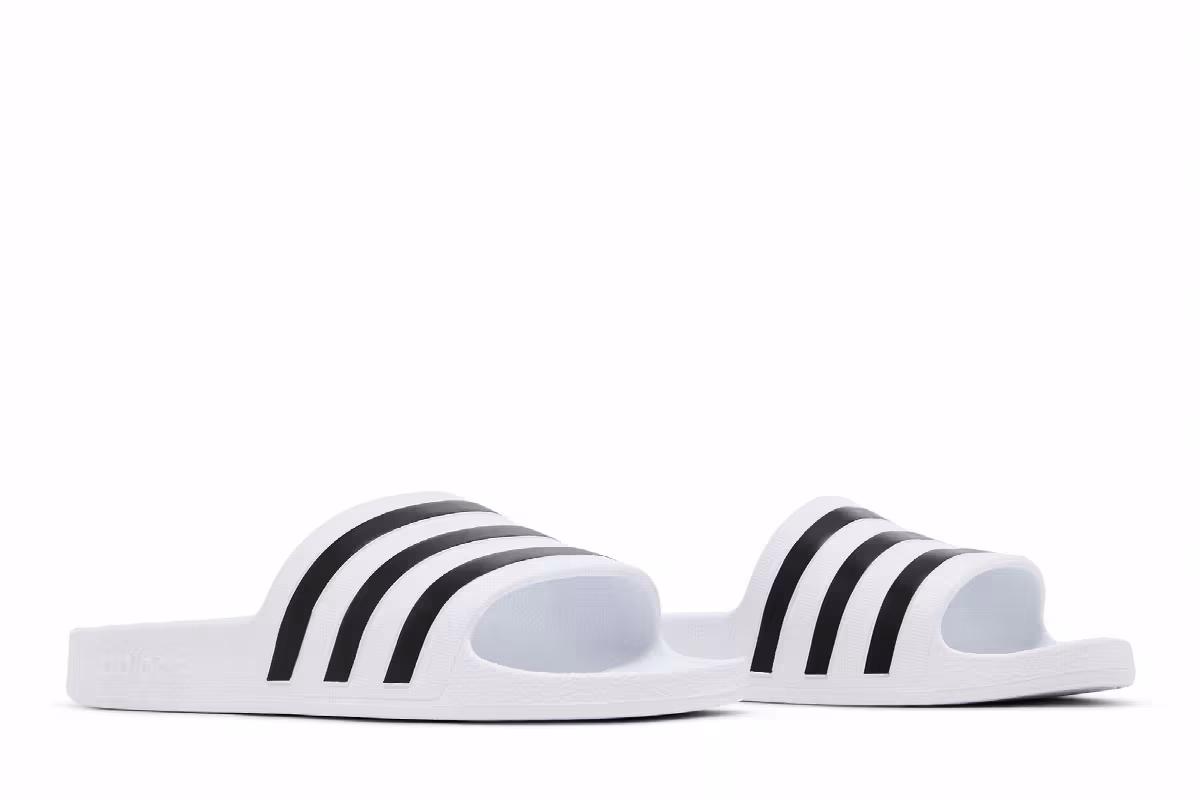 adidas Adilette Aqua Slides Cloud White, view 9