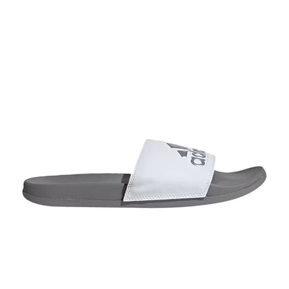 Adidas Adilette Comfort Slides White Grey