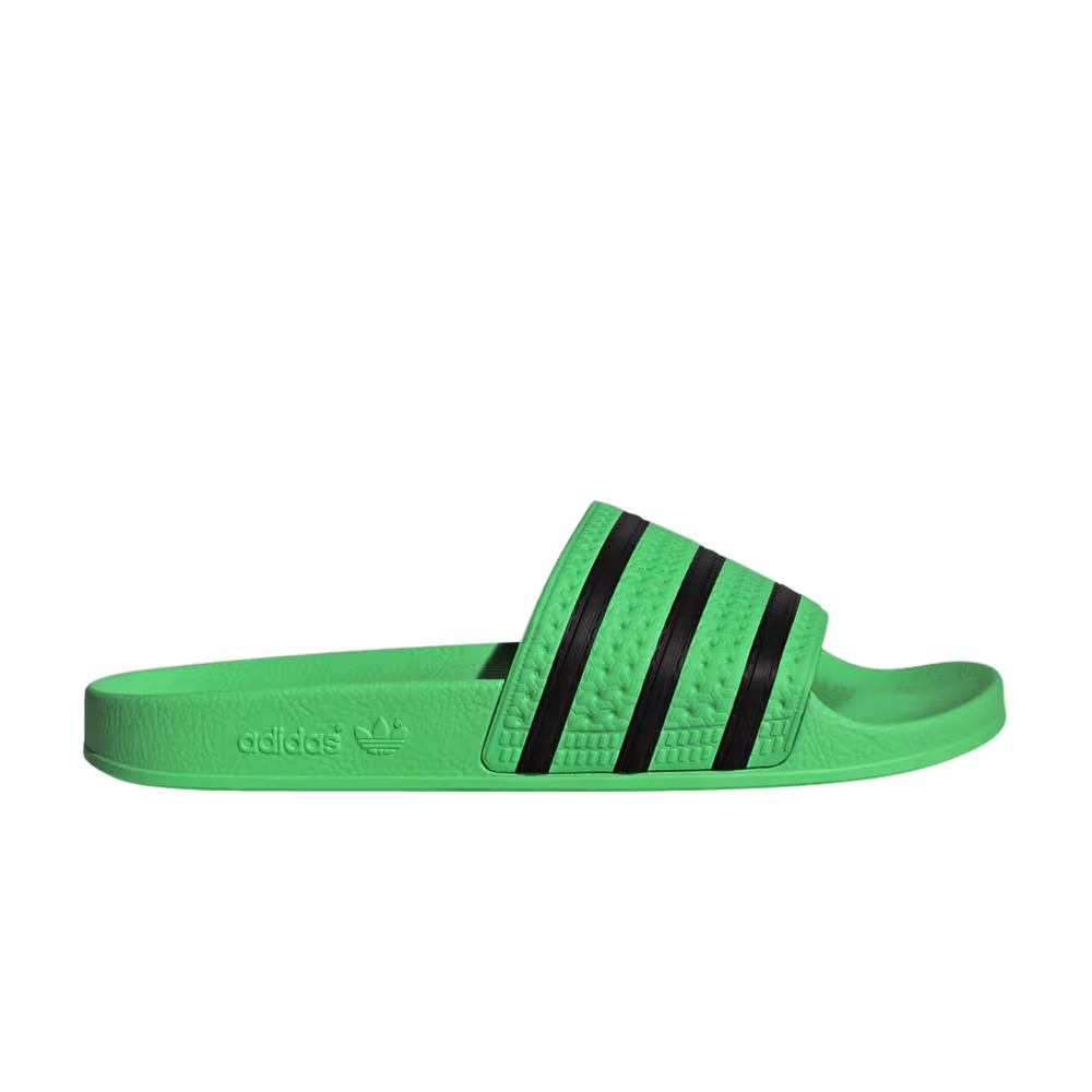 Adidas Adilette Slides Screaming Green Core Black
