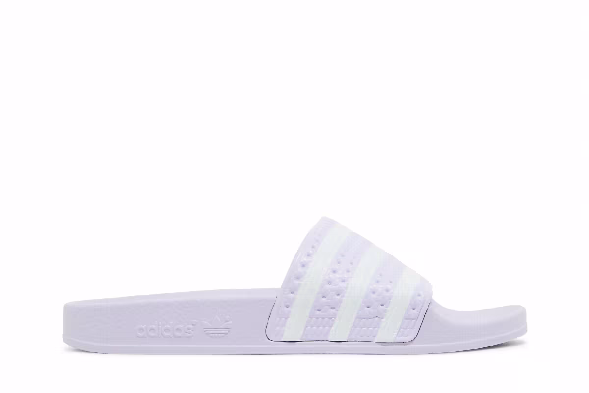 Adidas Women's Adilette Slides Purple Tint, view 2