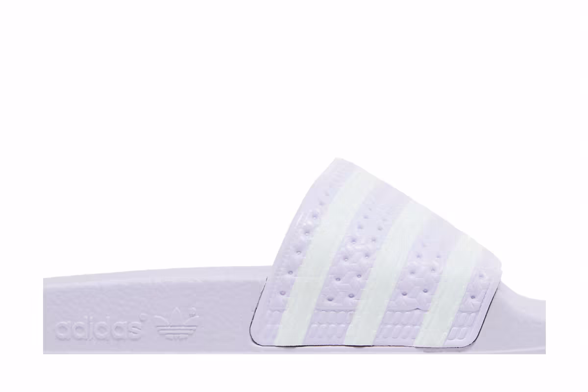 Adidas Women's Adilette Slides Purple Tint, view 3