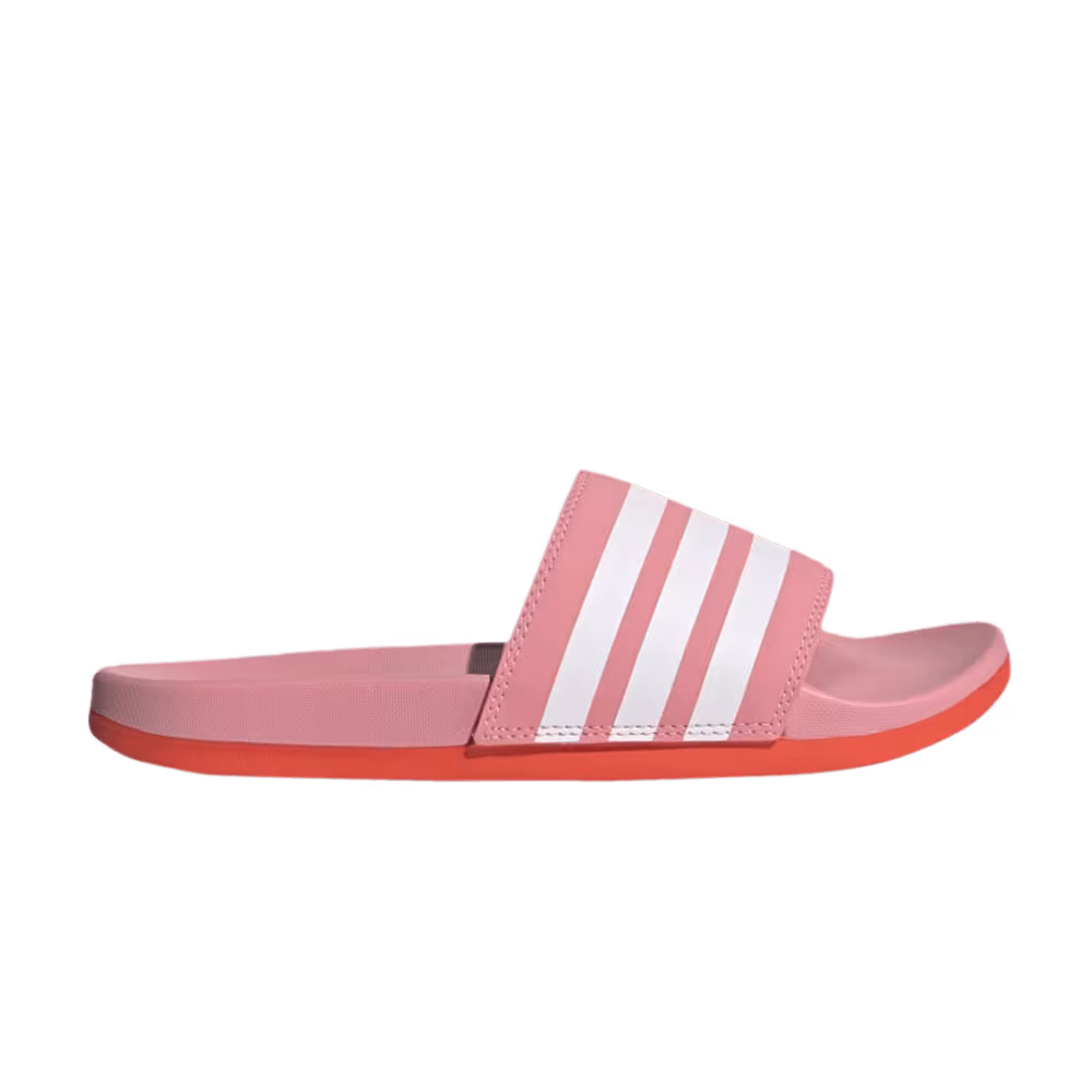 Adidas Women's Adilette Comfort Slides Super Pop Red