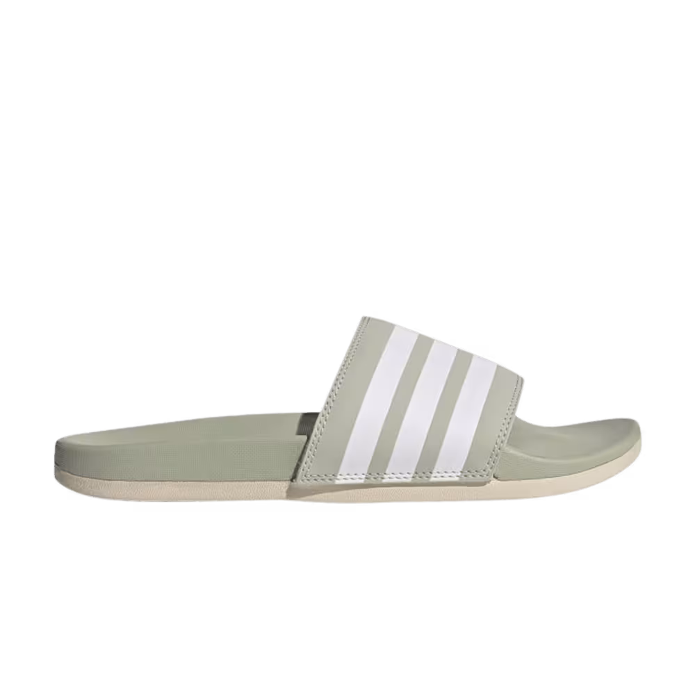 Adidas Women's Adilette Comfort Slides Halo Green Ivory