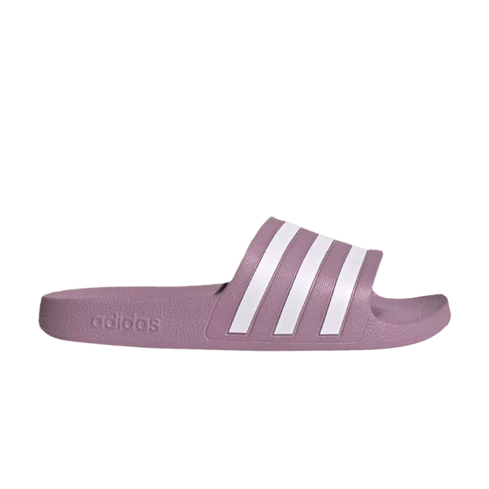 Adidas Women's Adilette Aqua Slide Cherry Metallic White