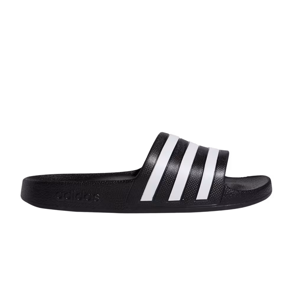 Adidas Women's Adilette Aqua Slides Black White