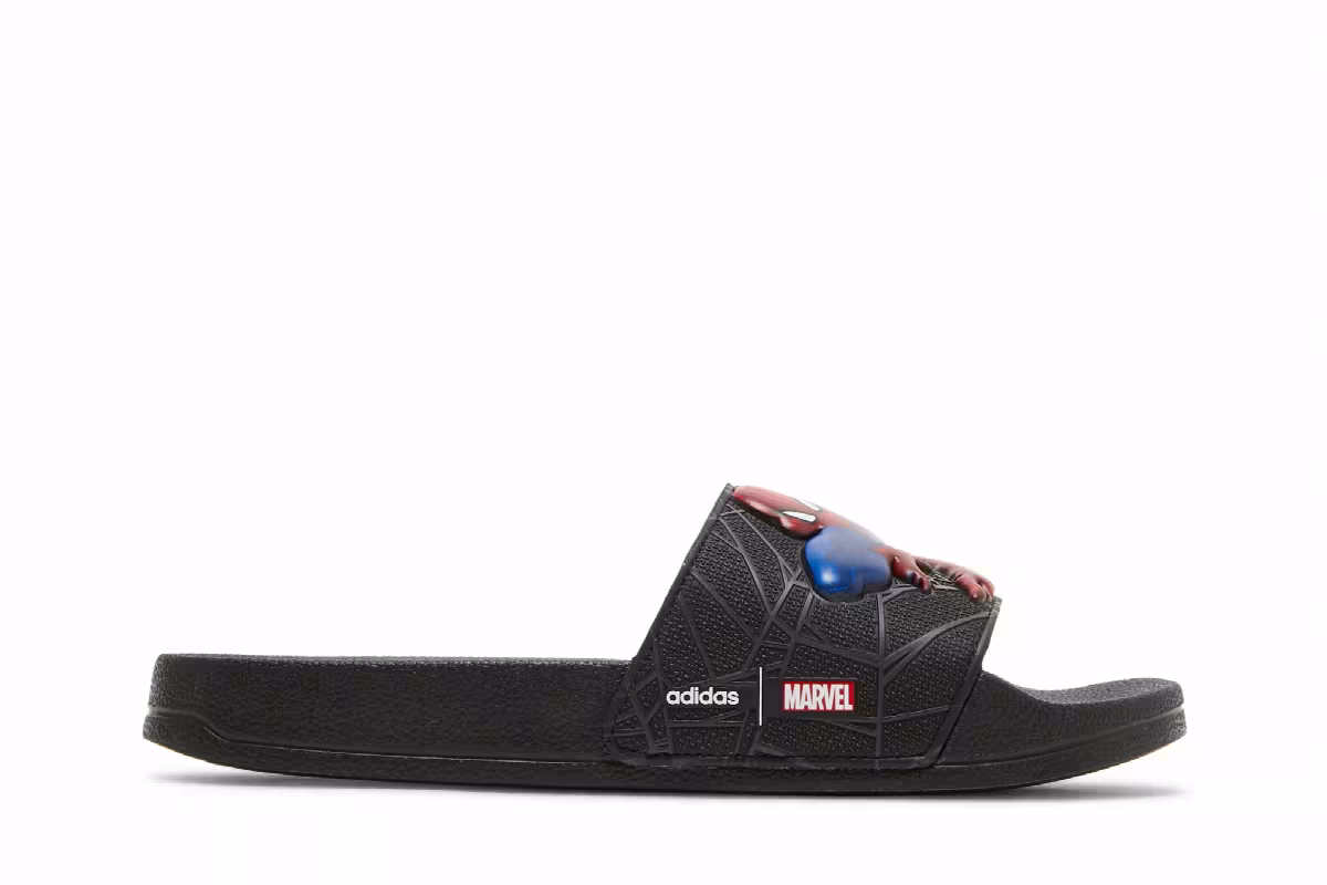 Marvel x adidas Adilette Shower Slide J Spider-Man, view 2
