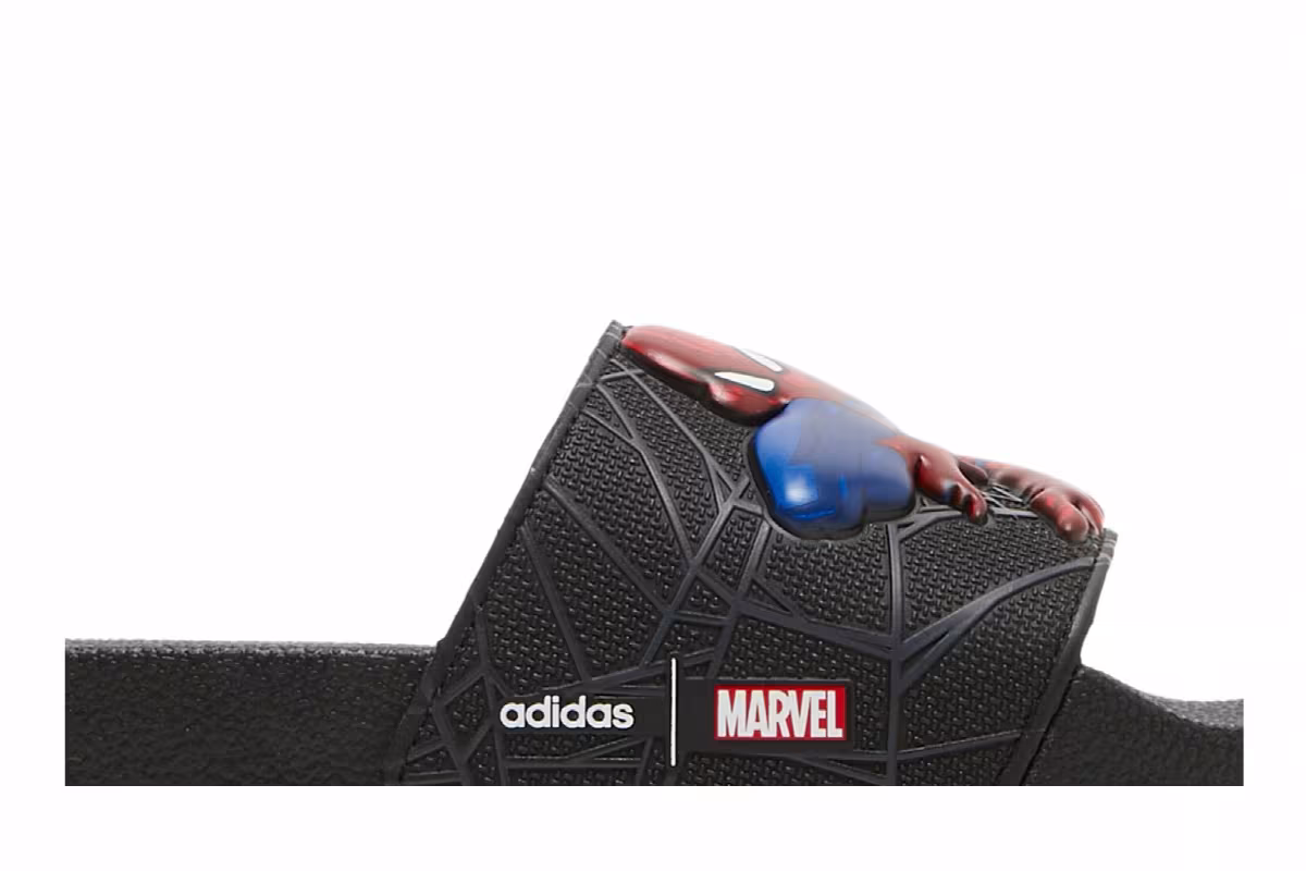 Marvel x adidas Adilette Shower Slide J Spider-Man, view 3