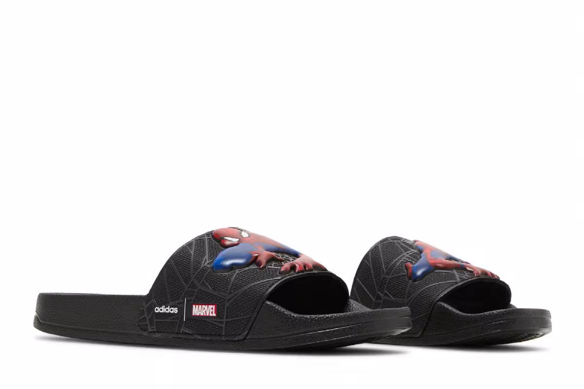 Marvel x adidas Adilette Shower Slide J Spider-Man, view 9