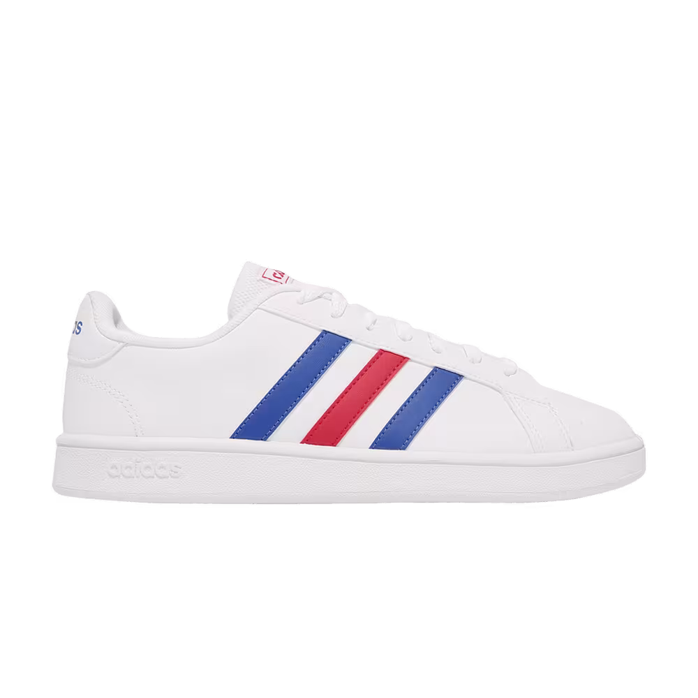 Adidas Grand Court Base White Blue Active Red