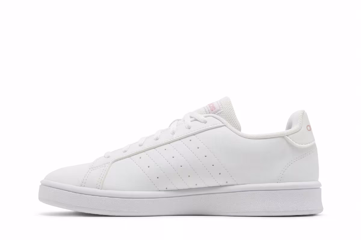 Adidas Women's Grand Court Base White Glow Pink, view 4