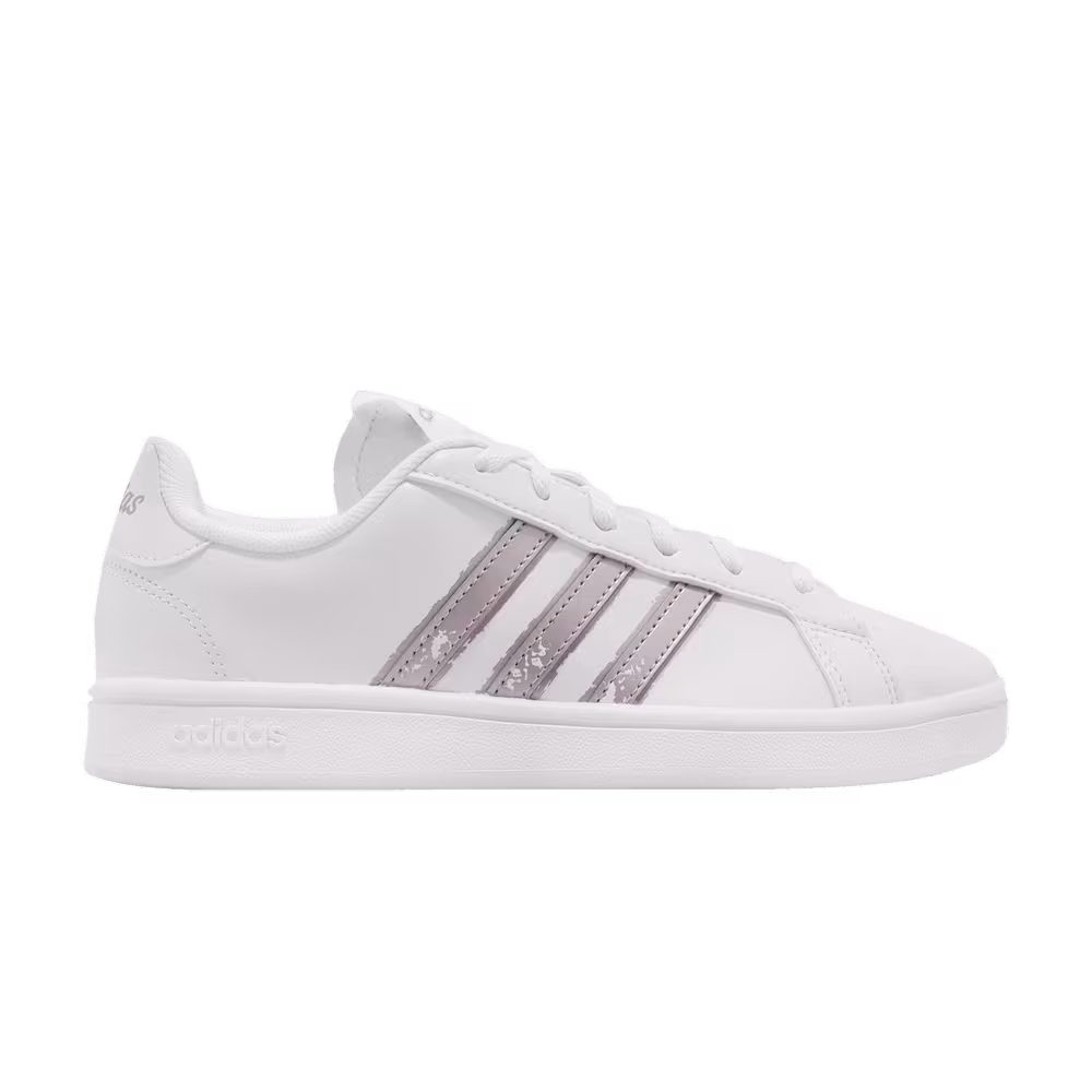 Adidas Women's Grand Court Beyond White Matte Purple Metallic