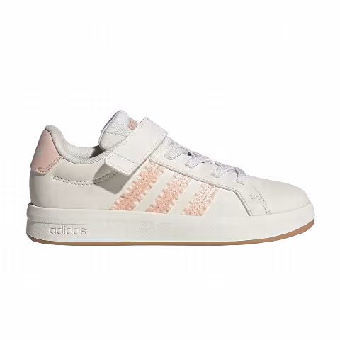 adidas Grand Court 3.0 Little Kid 'Core White Blush Pink Gum'