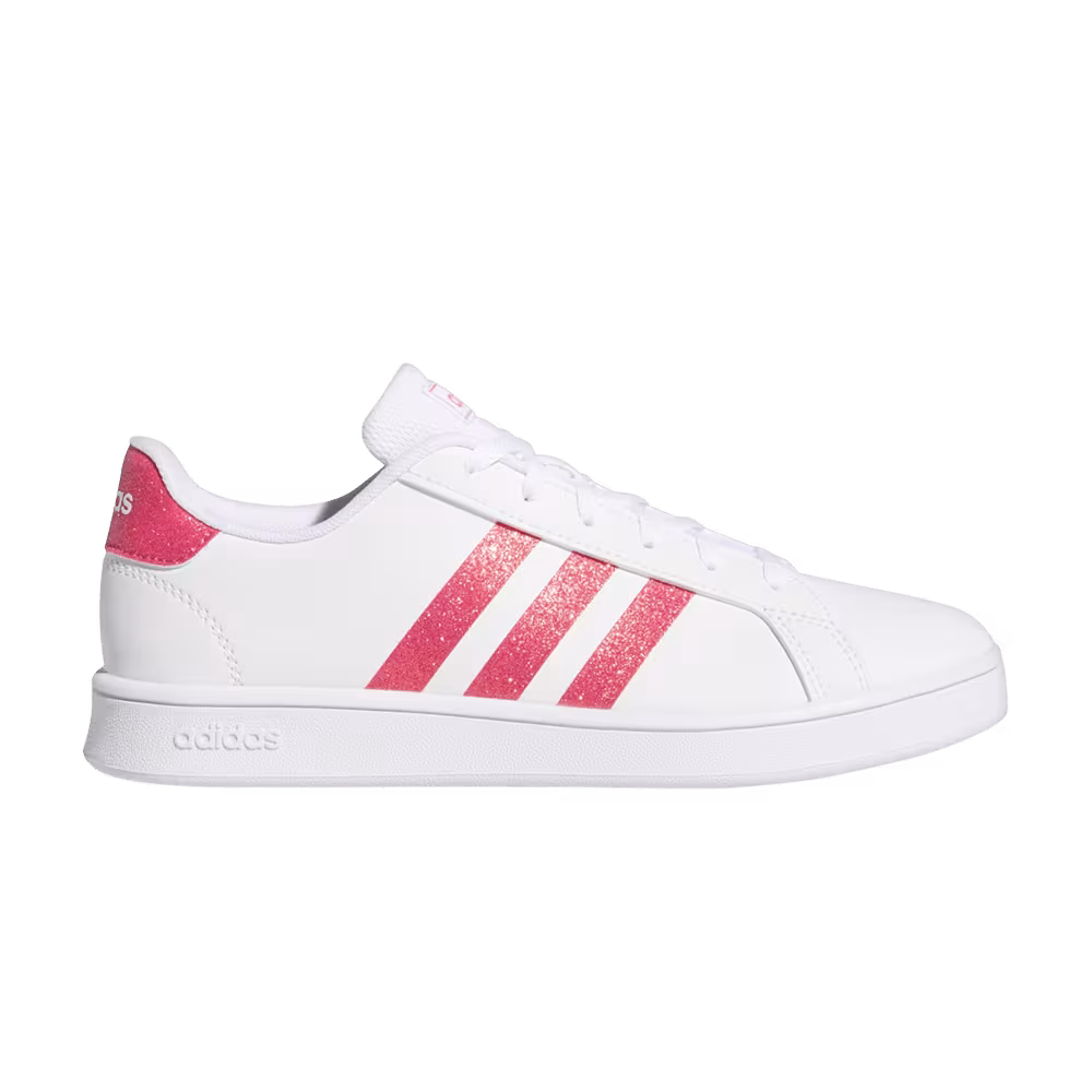 Adidas Grand Court J White Real Pink