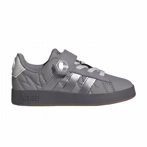 Marvel Avengers x adidas Grand Court Little Kid 'Grey Silver Metallic'