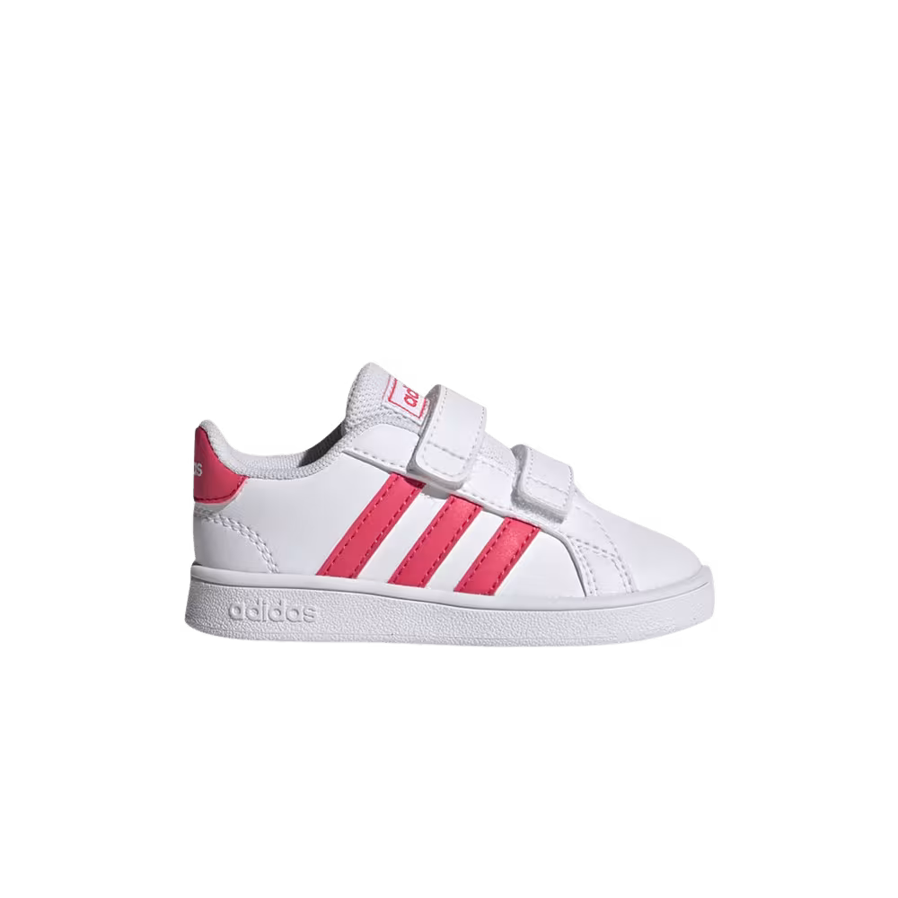 Adidas Grand Court Infant White Real Pink