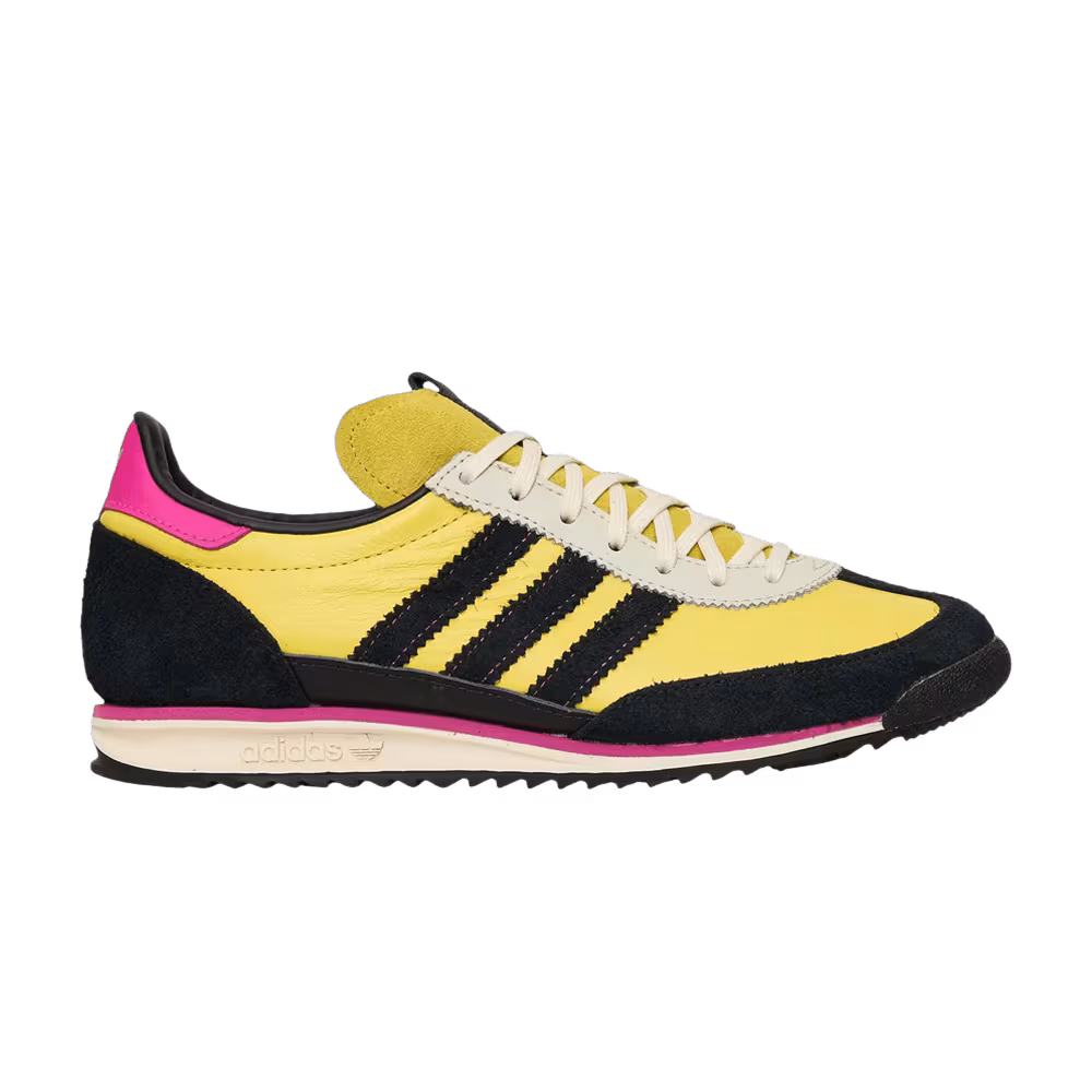 adidas Women's SL72 OG Black Yellow Lucid Fuchsia