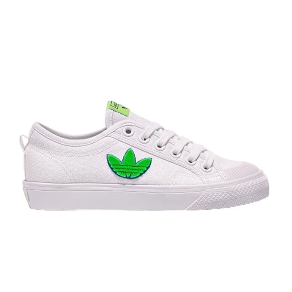 Adidas Nizza Trefoil White Signal Green