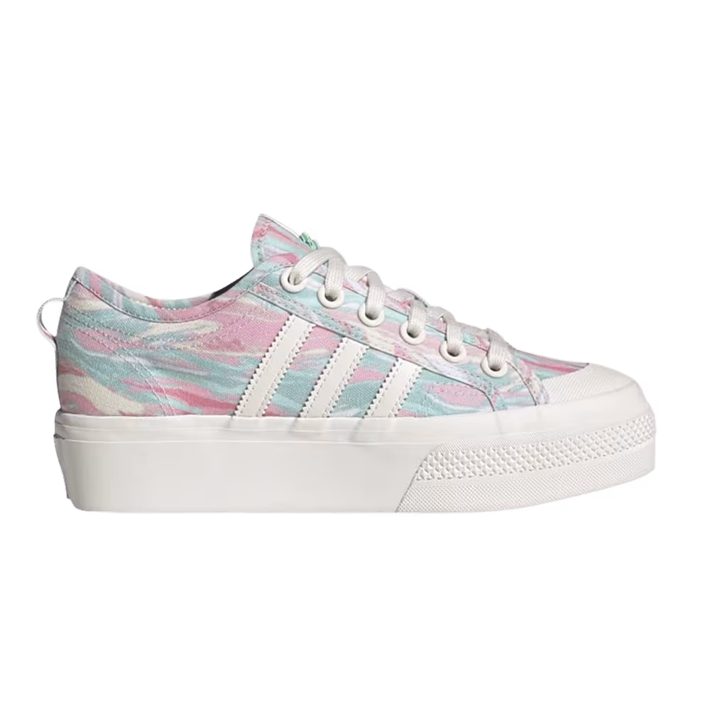 Adidas Women's Nizza Platform Pink Frozen Green