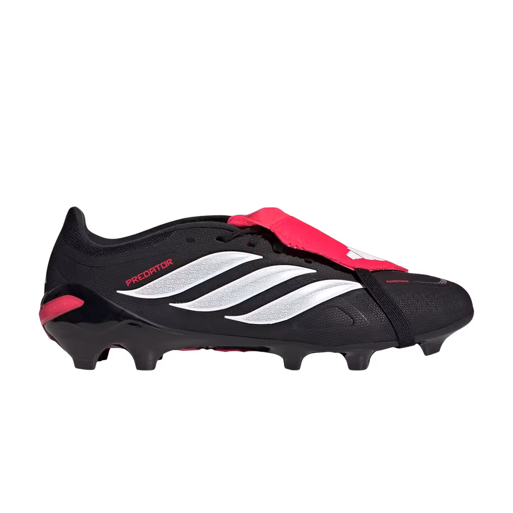 adidas Predator League Fold Over Tongue FG Core Black Cloud White Lucid Red