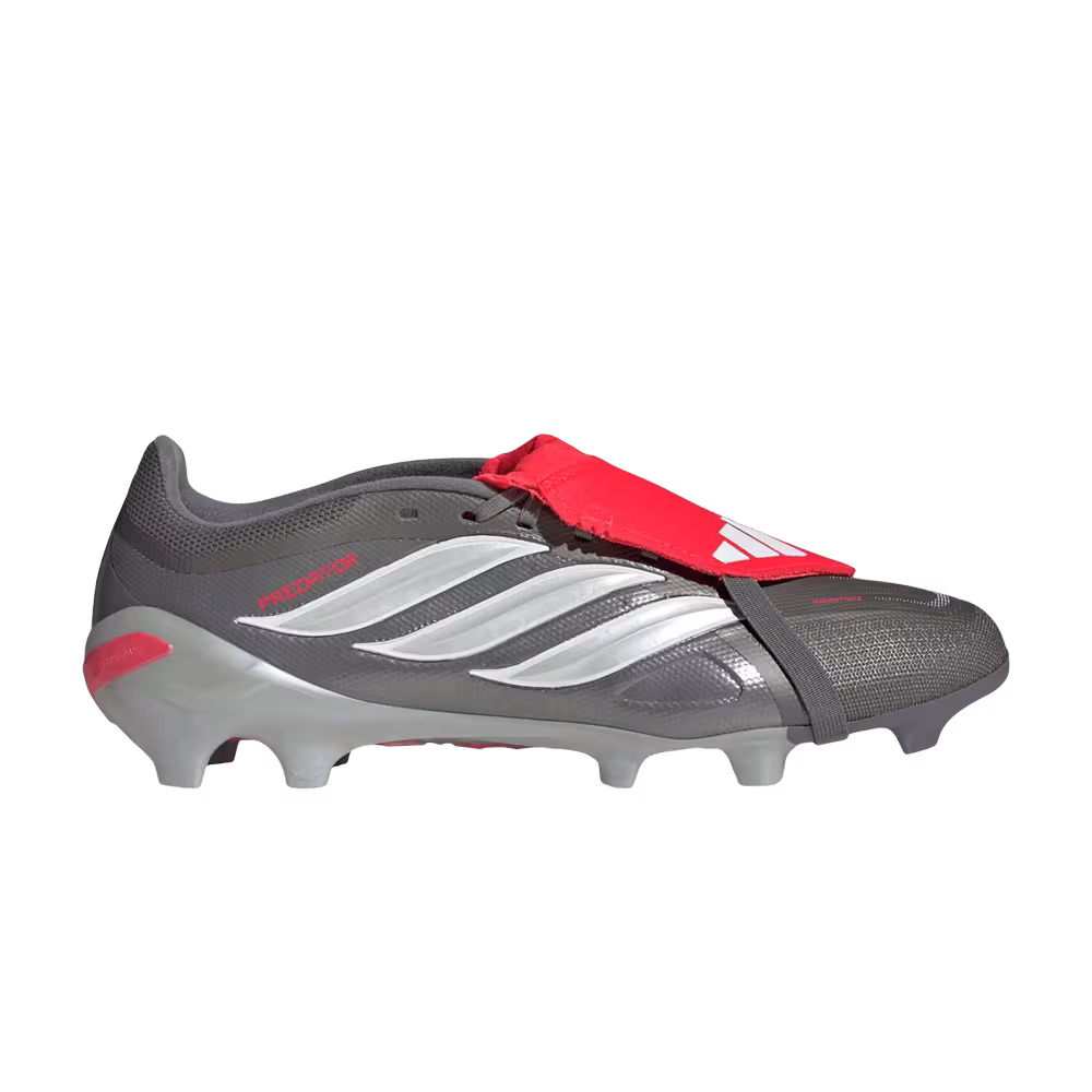 adidas Predator League Fold over Tongue FG Iron Metallic Zero Metalic Lucid Red