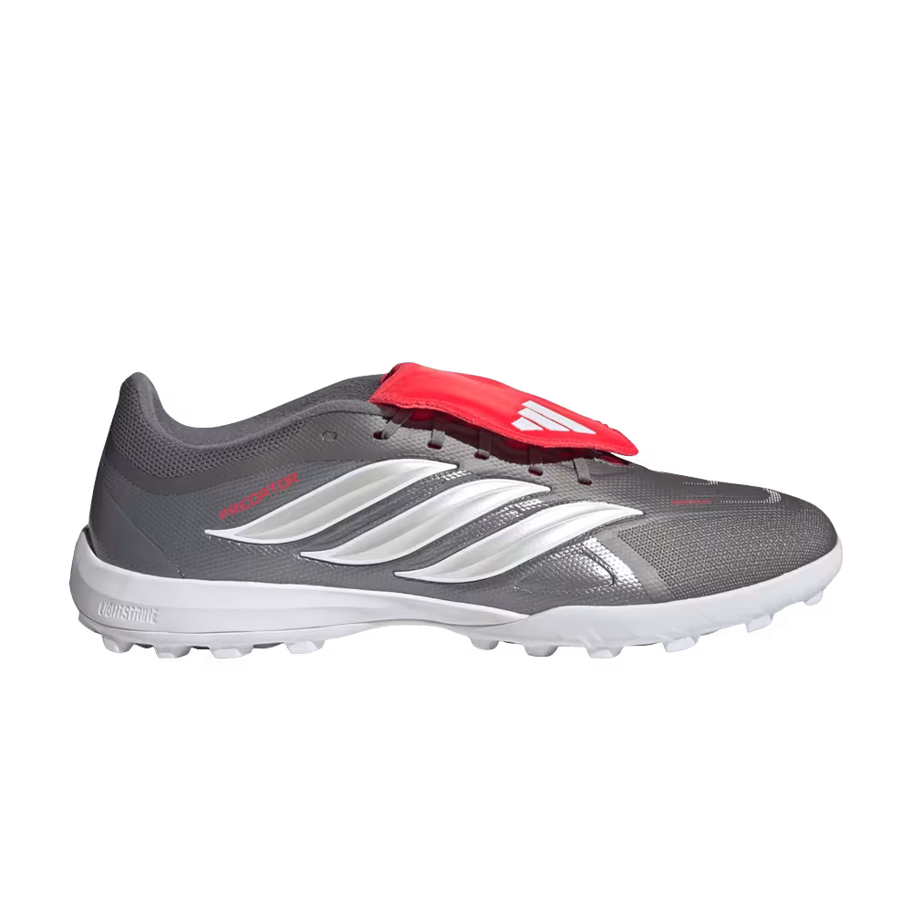 adidas Predator League Fold Over Tongue Turf Iron Metallic Zero Metalic Lucid Red