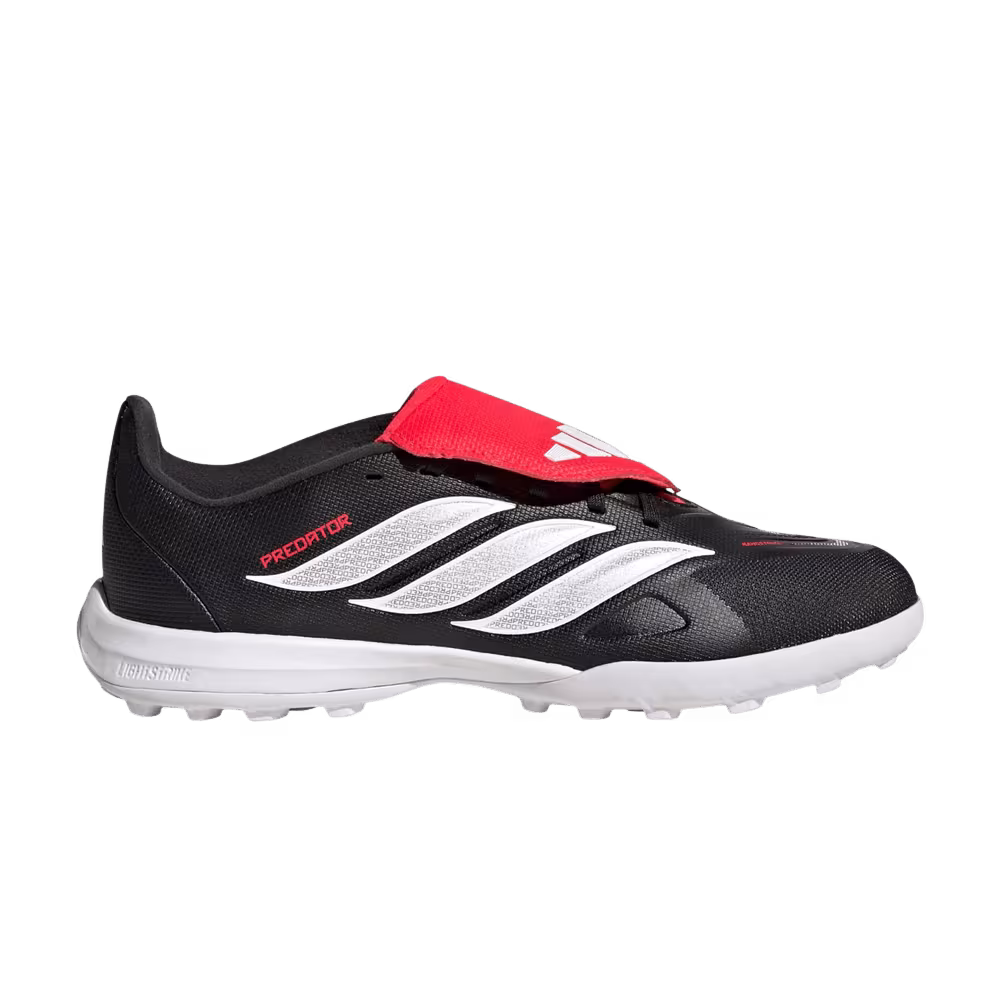 adidas Predator League TF Little Kid Core Black Cloud White Lucid Red