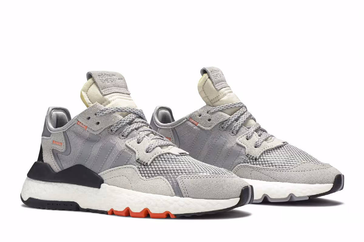 Adidas Nite Jogger J Grey Orange, view 9