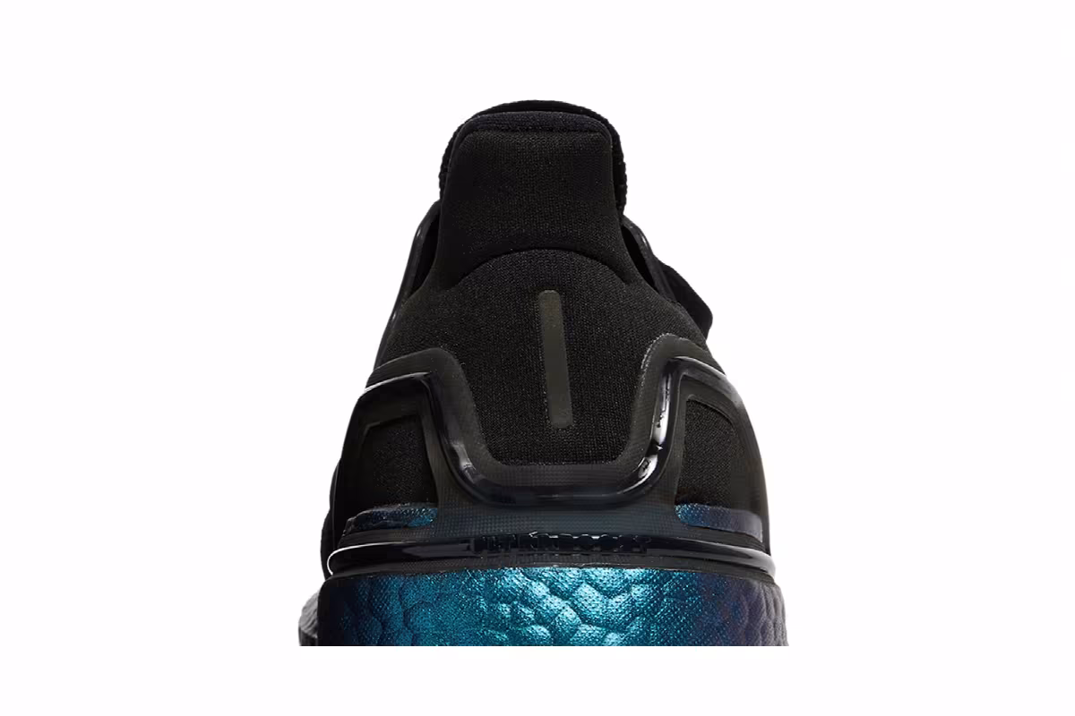 adidas UltraBoost 20 Black Signal Cyan, view 8