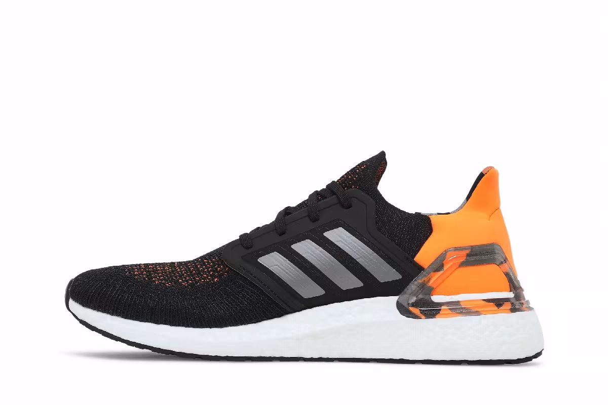 adidas UltraBoost 20 Black Signal Orange, view 4