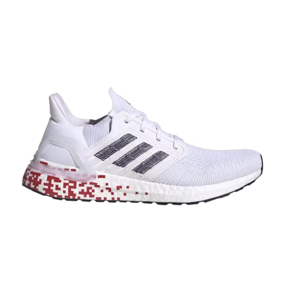 Adidas Women's UltraBoost 20 Digital Pixel - White Scarlet