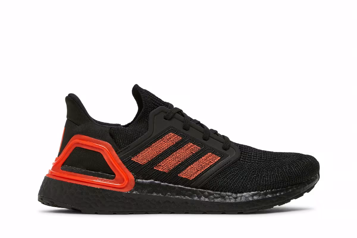 Adidas UltraBoost 20 Black Solar Red, view 2
