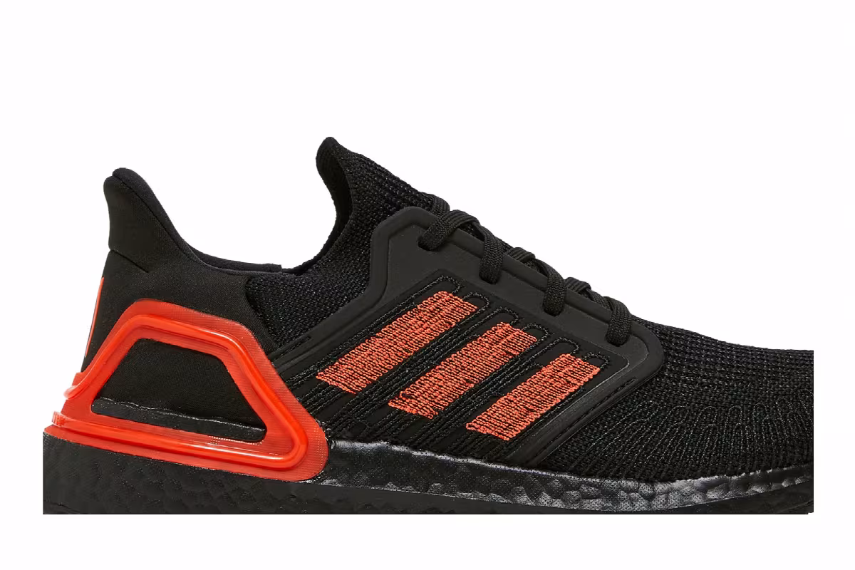 Adidas UltraBoost 20 Black Solar Red, view 3