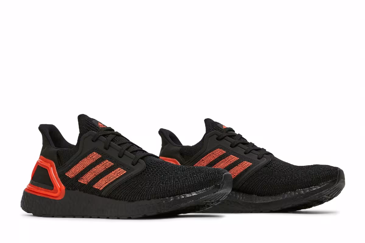 Adidas UltraBoost 20 Black Solar Red, view 9