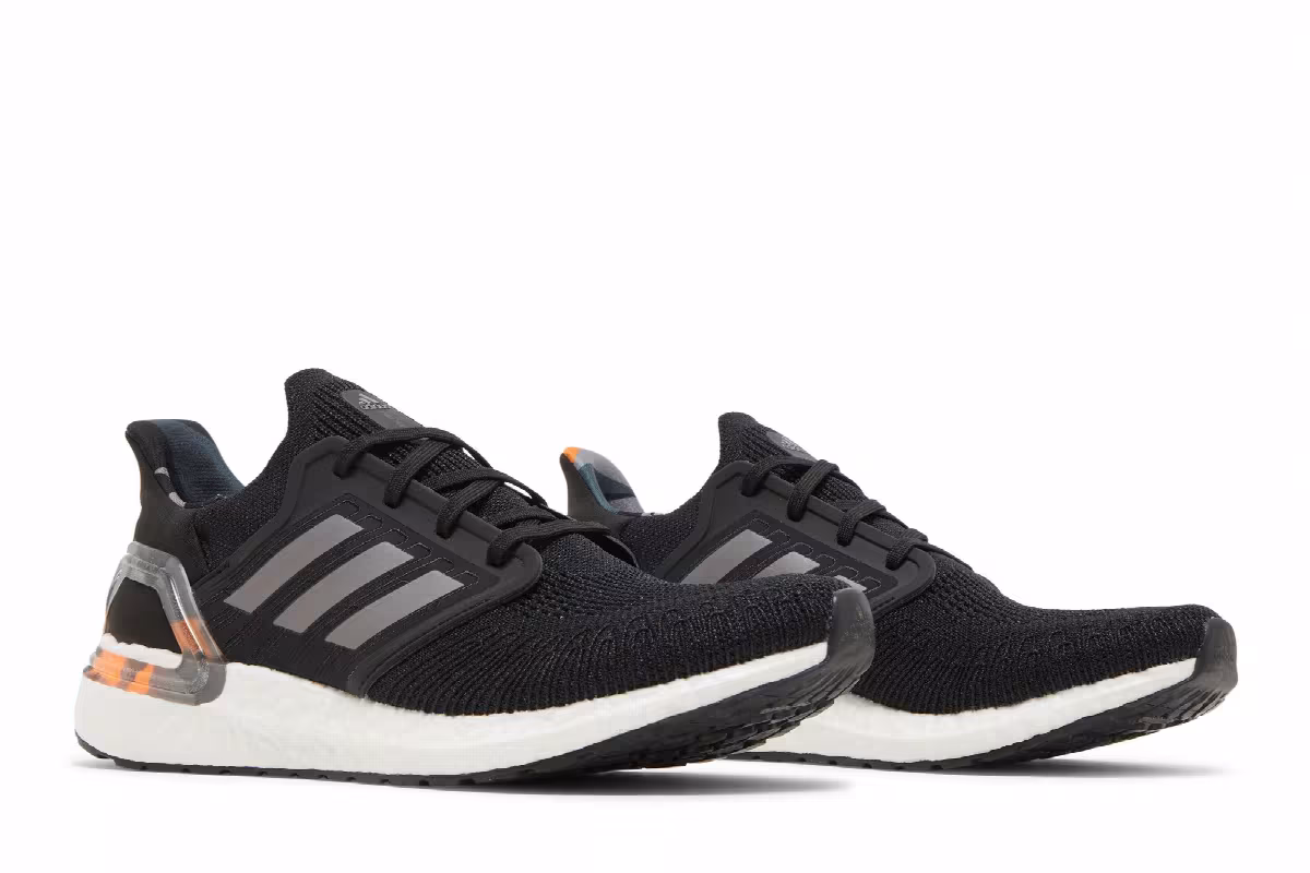 Adidas UltraBoost 20 Black Signal Orange Camo, view 9