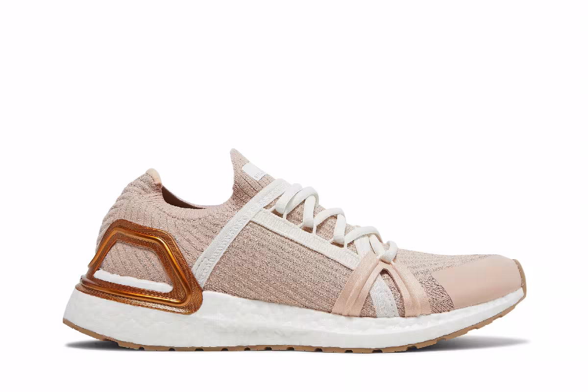 Stella McCartney x adidas Women's UltraBoost 20 Soft Powder Copper Metallic, view 2