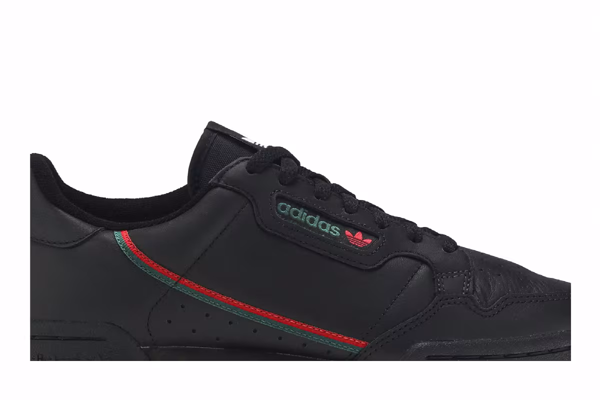 adidas Continental 80 Black Scarlet Green, view 3