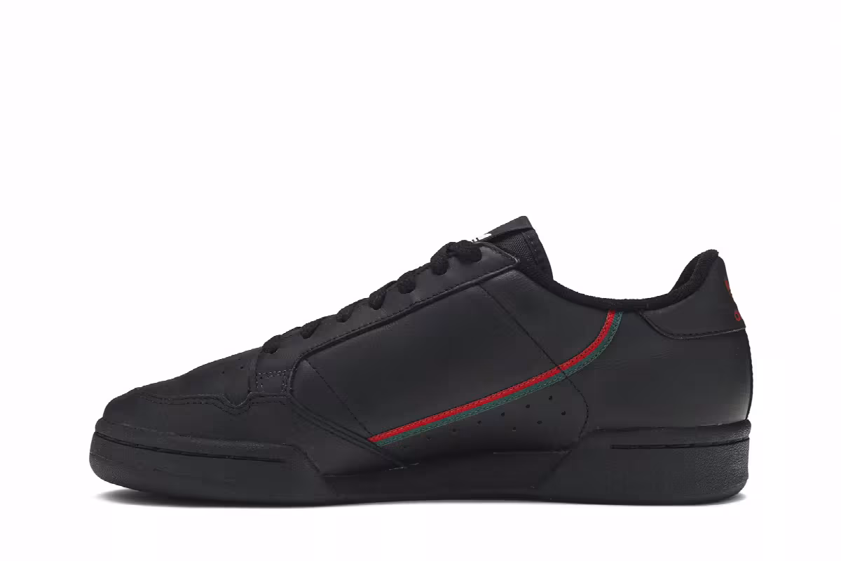 adidas Continental 80 Black Scarlet Green, view 4